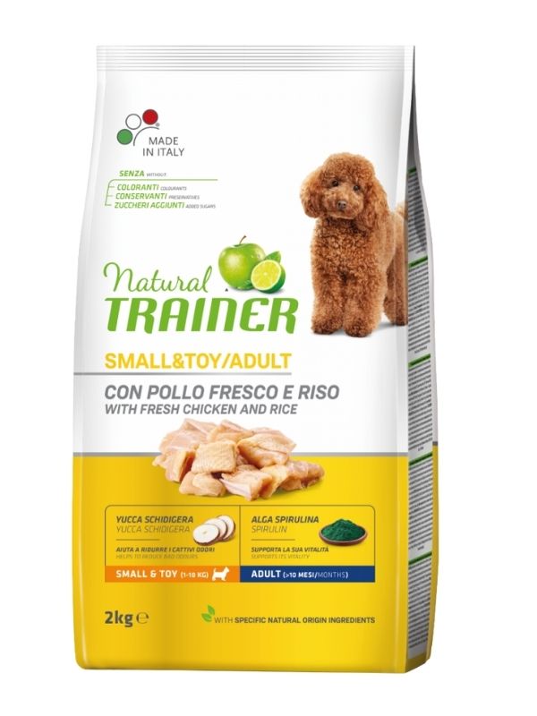 NATURAL TRAINER Small E Toy Cane Adult (+10 Mesi) Pollo Fresco E Riso 800G