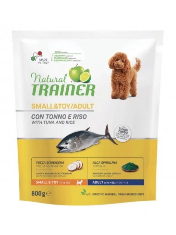 NATURAL TRAINER Small E Toy Cane Adult (+10 Mesi) Tonno E Riso 800G