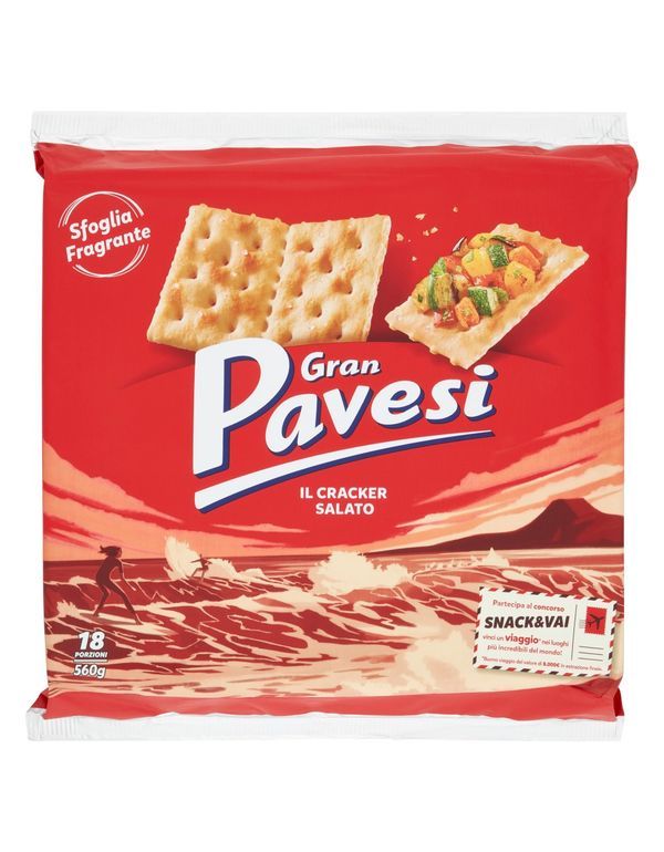 GRANPAVESI Craquelins Salés Avec Grains De Sel 560G