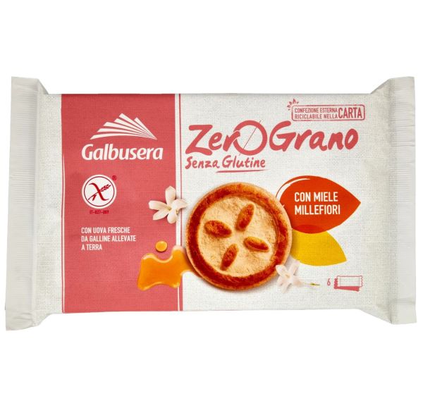 GALBUSERA Biscotti Senza Glutine Con Miele Millefiori 220G