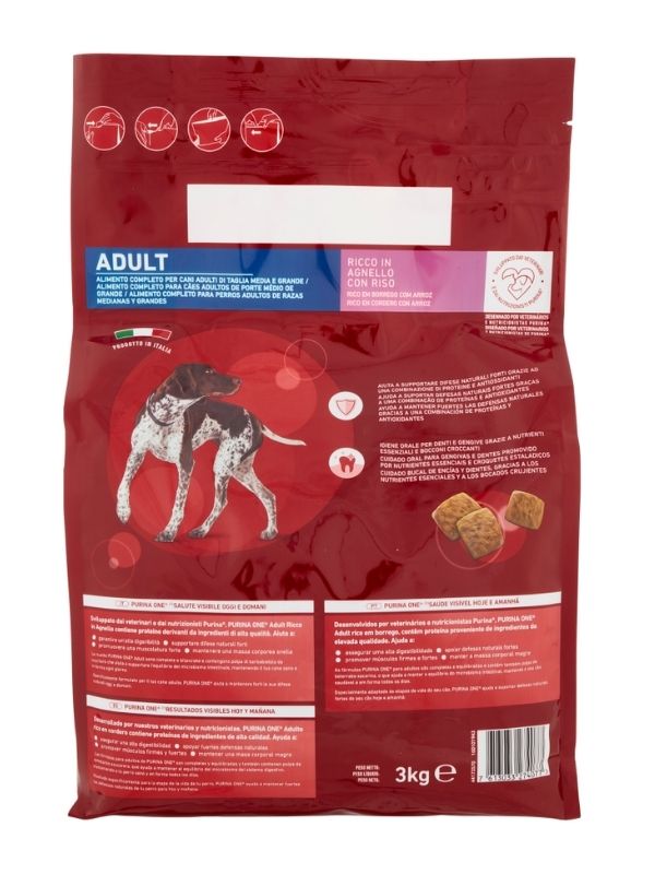 PURINA ONE Adult Croccantini Agnello E Riso 3Kg