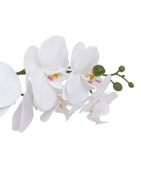 Pianta Artificiale Déco Orchidea Clera Con Vaso In Ceramica 52Cm