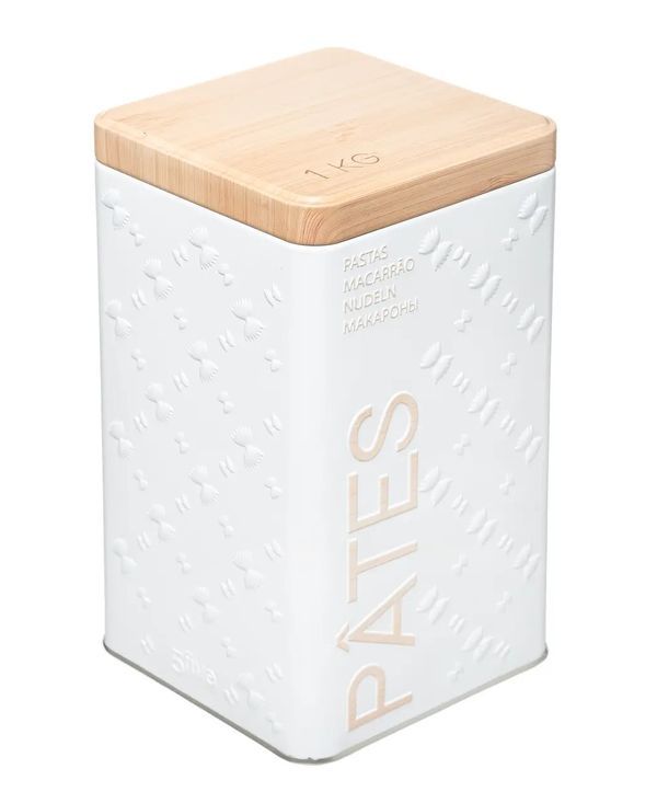 Organisateur De Cuisine En Métal Blanc Scandinavian Nature Pâtes 10.5X18.5Cm