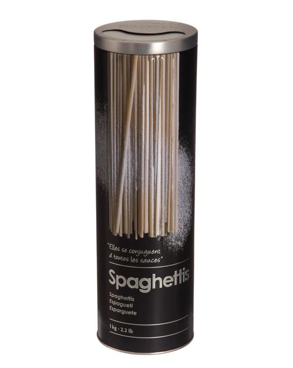Organisateur De Cuisine En Métal Ligne Noire Spaghetti 8.5X27Cm
