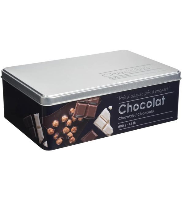 Organizer Cucina In Metallo Linea Nera Cioccolato 20.2X13.2X6.7Cm