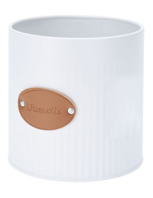 Organisateur De Cuisine En Métal Blanc Porte-Outil 15X15Cm