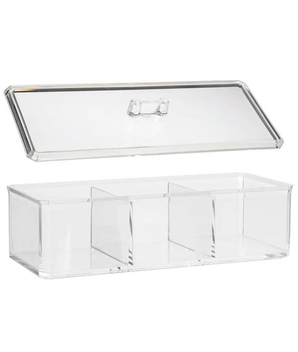 Ligne SELENA Organisateur De Maquillage En Acrylique Avec Couvercle 23X9.5Cm