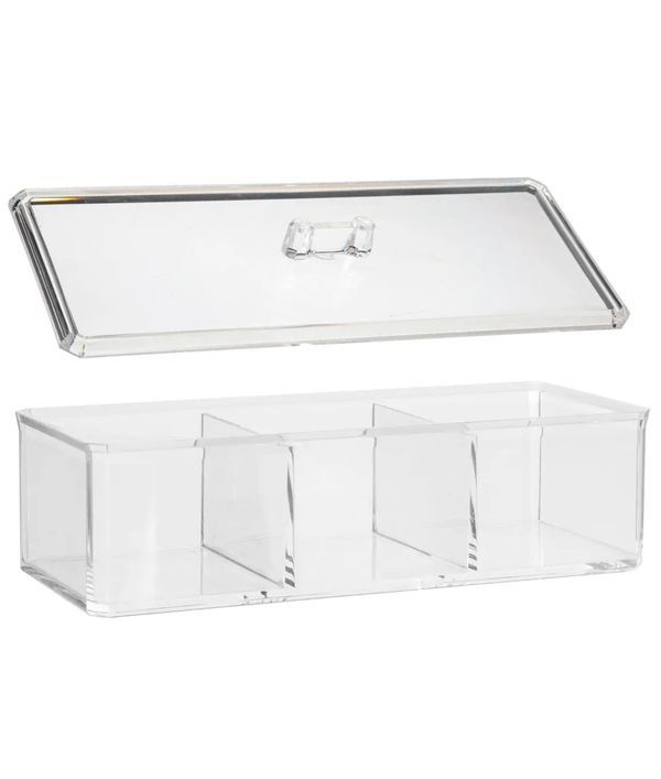 Linea SELENA Organizer In Acrilico Per Trucchi Con Coperchio 23X9.5Cm