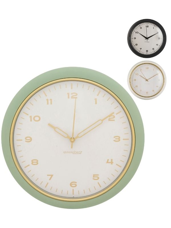 Deko-Wanduhr Clarisse Kunststoff 28Cm - Sortiert