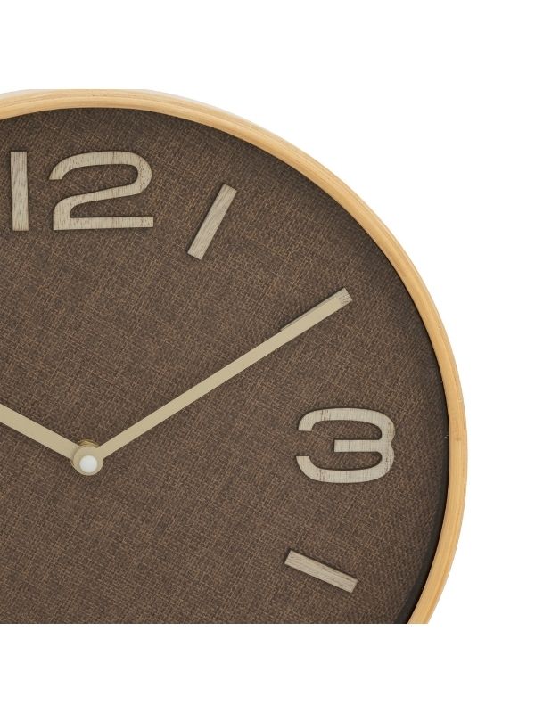 Orologio Déco Da Parete Ellis Mdf E Tessuto Marrone 68Cm