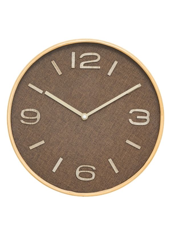 Orologio Déco Da Parete Ellis Mdf E Tessuto Marrone 68Cm
