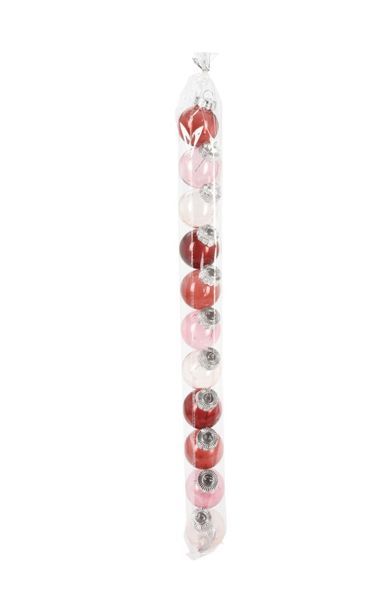 11 Palline Di Natale In Plastica Santaclaus 5Cm