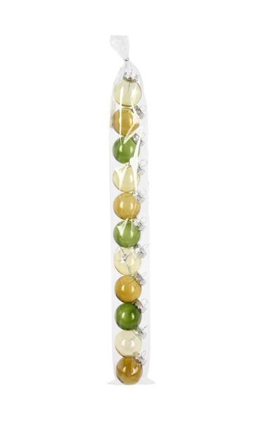 11 Palline Di Natale In Plastica Woodland 5Cm
