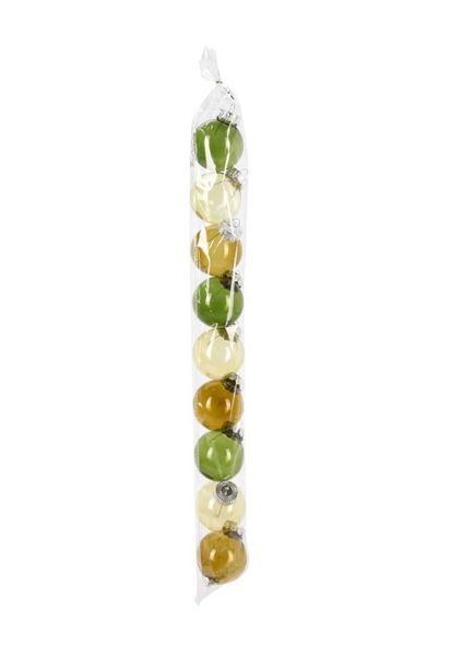9 Plastik-Weihnachtskugeln Woodland 6Cm