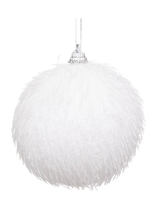 Weihnachtskugel Glitzerfedern 8Cm