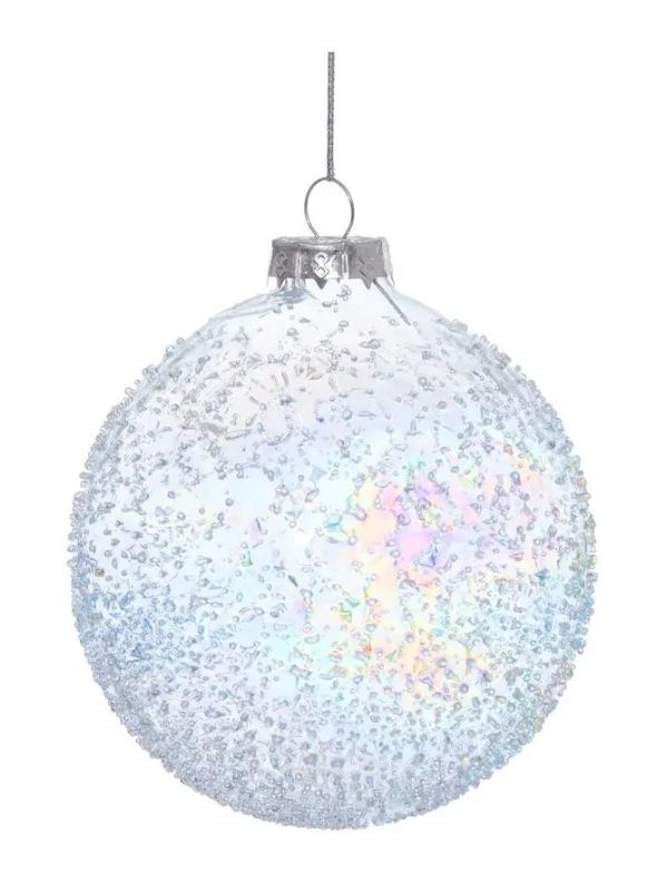 Pallina Di Natale In Vetro Irise Bubble 10Cm