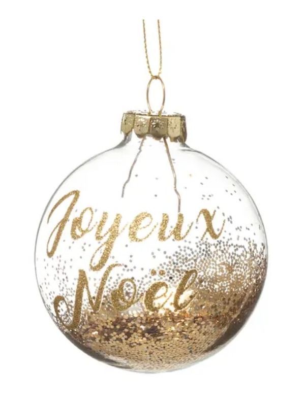 Boule De Noël En Verre Joyeux Noël 7Cm
