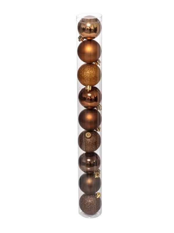 Weihnachtskugeln Bronze 9 Stücke 6Cm