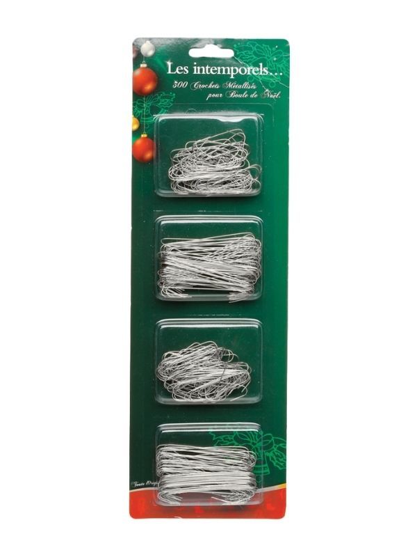 Ganci Per Palline Di Natale Argento 300 Pezzi 