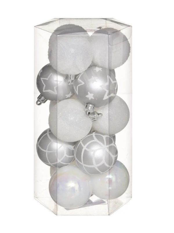 Weihnachtskugeln Polar Bear 15 Stücke 5Cm