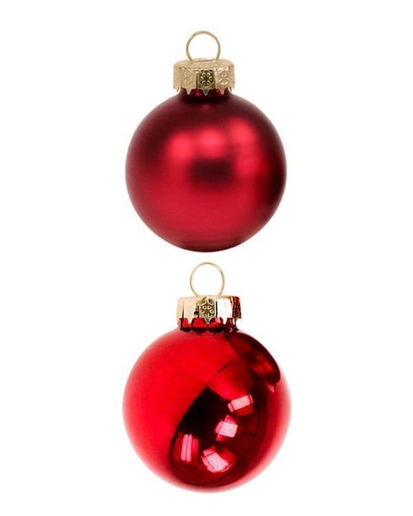 Palline Natalizie In Plastica 12 Pezzi Rosse 3Cm 