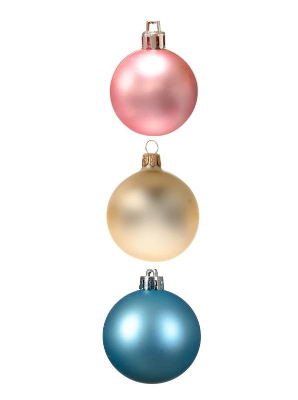 Palline Natalizie In Plastica 12 Pezzi Multicolore 3Cm 