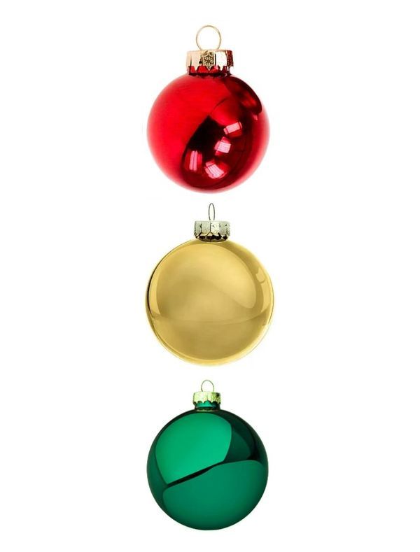Weihnachtskugeln Aus Kunststoff 12 Stück Rot, Gold Und Grün 3Cm 