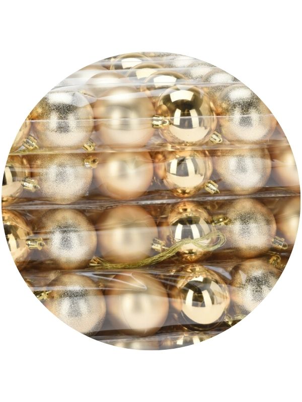 Palline Di Natale Oro 6 Pezzi 7Cm