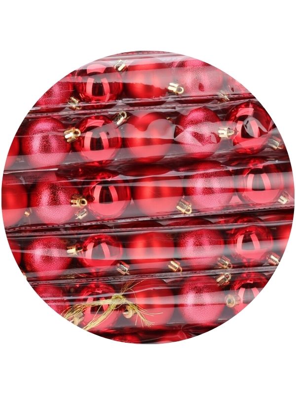 Palline Di Natale Rosso 10 Pezzi 5Cm