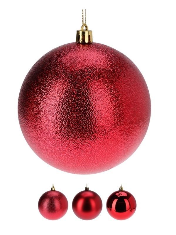 Pallina Di Natale Rosso 14Cm - Assortita
