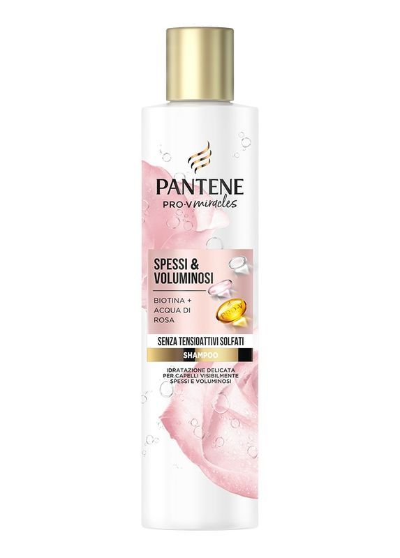 PANTENE Shampoo Pro-V Miracles Acqua Rosa Per Capelli Voluminosi 225Ml