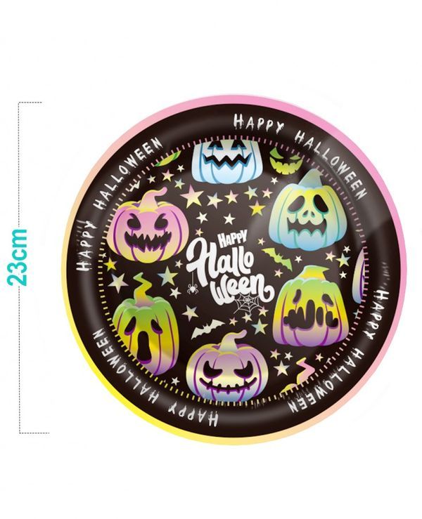 Articolo Halloween Da Tavola Piatti Happy Halloween 23Cm 6 Pezzi 