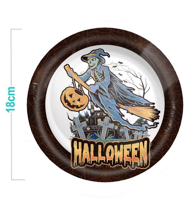 Halloween-Geschirr Hexengerichte 17Cm 8 Stücke 