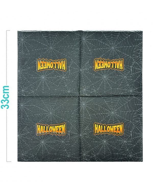 Halloween-Geschirr Schwarze Servietten 10 Stücke 