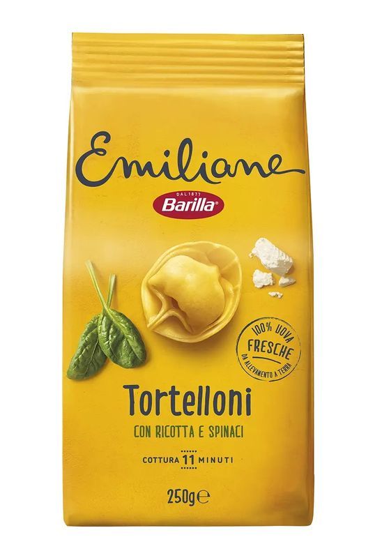 BARILLA Emiliane Pâtes Aux Oeufs Tortelloni Ricotta Et Épinards 250G