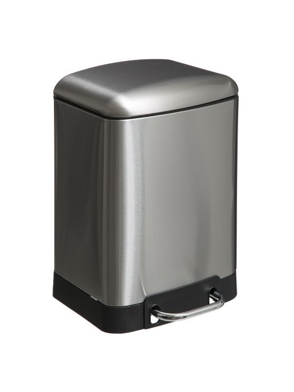 Poubelle à pédale Ariane en métal et acier inoxydable 6 l
