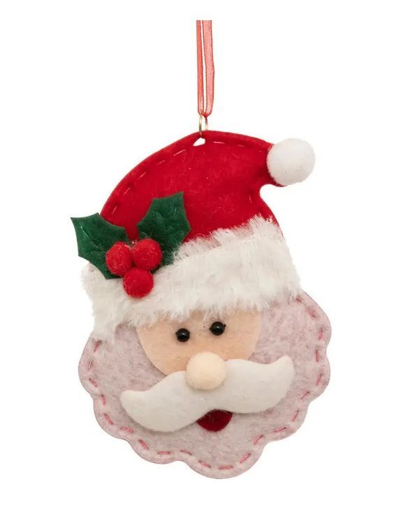 Babbo Natale In Tessuto Da Appendere 12Cm