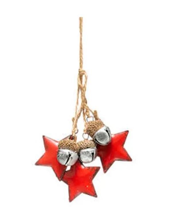Pendente Natalizio In Metallo Con Campanelle - Assortito