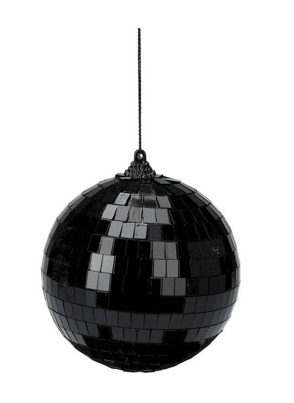 Weihnachtskugel Disco Schwarz 10Cm 