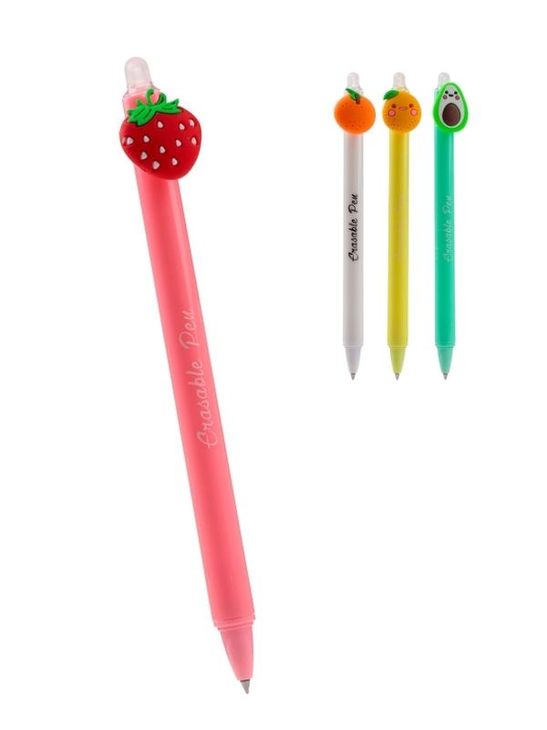 Stylo Effaçable Kawaii Inkredible Fruit - Assortis