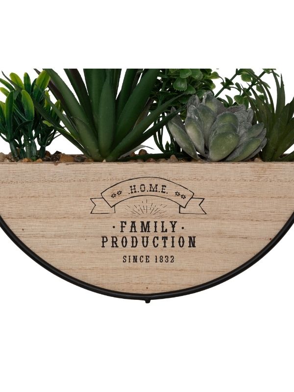 Pianta Artificiale Déco Krist Con Supporto Legno 20Cm