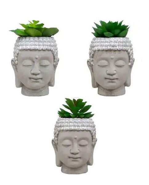 Pianta Artificiale Con Vaso Buddha 12.5Cm