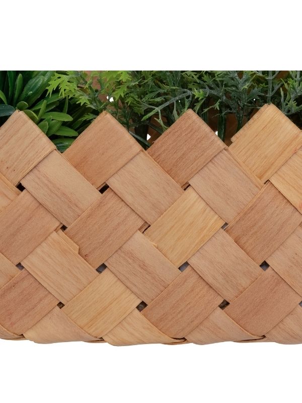 Künstliche Dekopflanze Jika Mit Bambusfaserkorb 28Cm