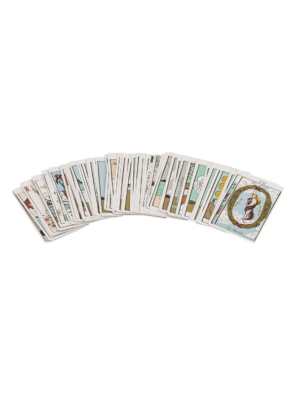 Petit jeu de tarot Cotage en verre doré 13 x 8 cm