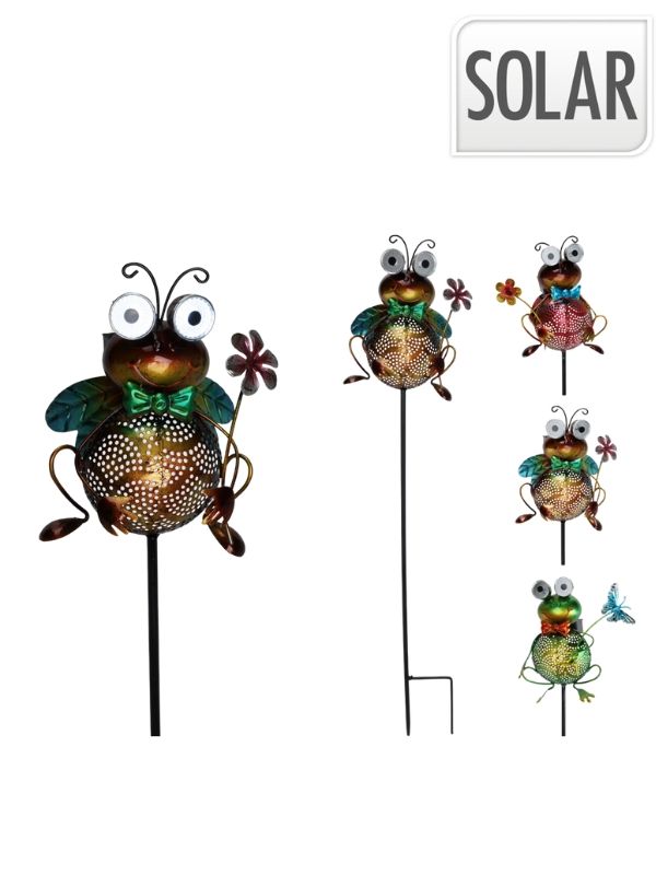 Pick Déco Per Giardino Animali Con Luce Solare In Metallo 60cm - Assortito