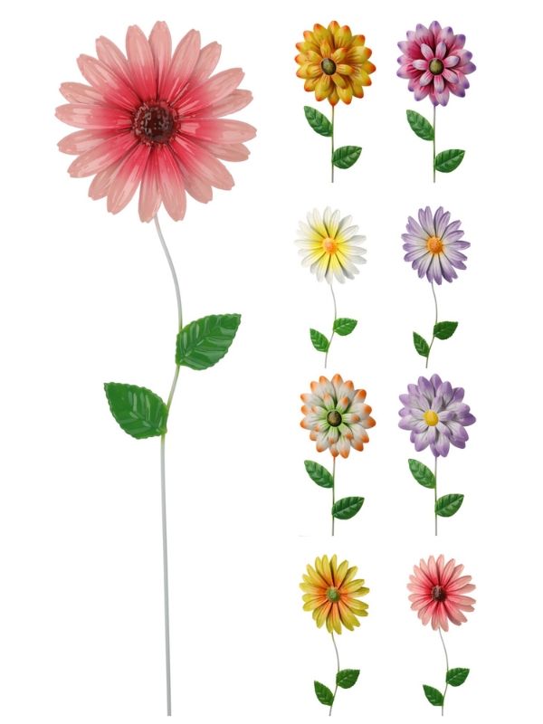 Pick Déco Per Giardino Fiore In Metallo 60cm - Assortito