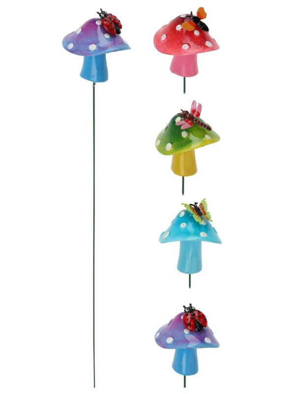 Pick Déco Per Giardino Fungo In Plastica 67cm - Assortito