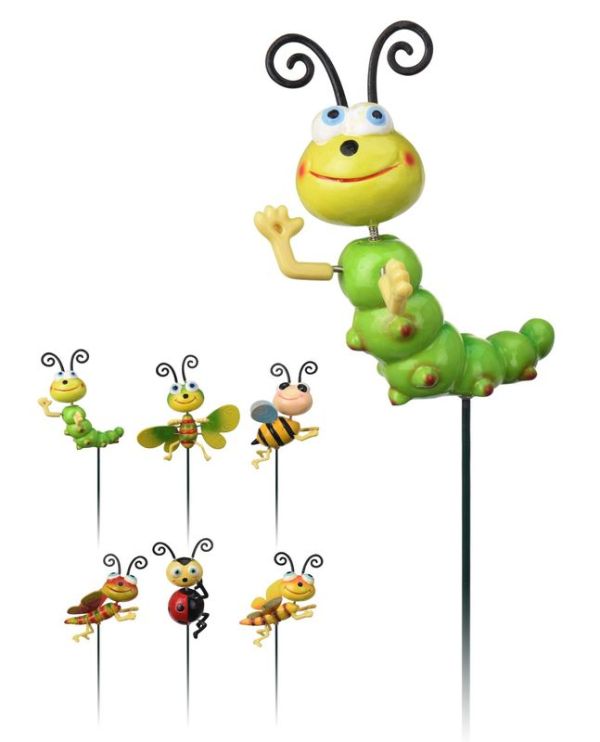 Pique En Métal Avec Insectes 60Cm