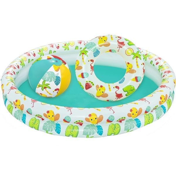 BESTWAY Set Piscine Gonflable Pour Enfants 122X110Cm