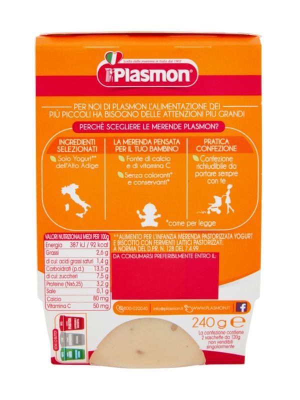 PLASMON La Merenda Joghurt Und Kek 2X120G